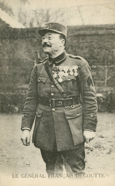Jean-Marie Degoutte, Ranskan ensimmäisen maailmansodan kenraali (m/w kuva) tekijältä French Photographer