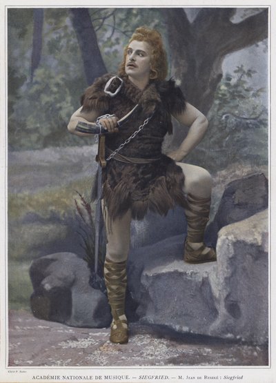 Jean de Reszke nimiroolissa Siegfriedissä (värillinen kuva) tekijältä French Photographer