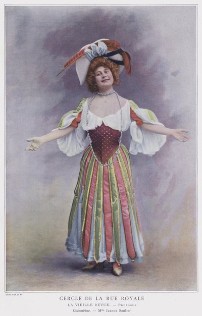 Jeanne Saulier Colombinena La Vieille Revuessa (värillinen kuva) tekijältä French Photographer