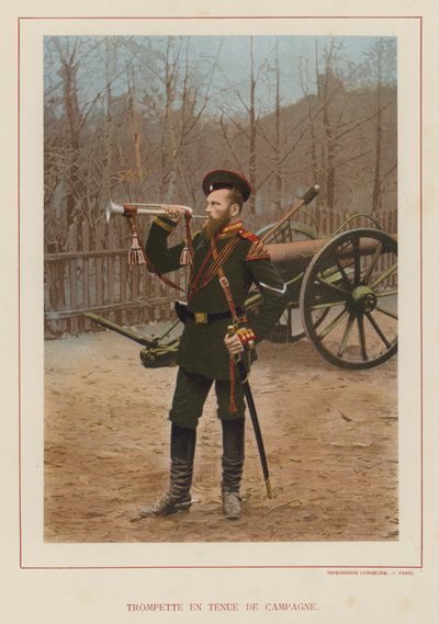 Venäjän armeija: Trumpetti kenttäpuvussa (kuva) tekijältä French Photographer