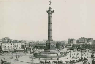 La Colonne de Juillet, Place de la Bastille, Heinäkuun pylväs, Bastillen paikka (valokuvakaiverrus) tekijältä French Photographer
