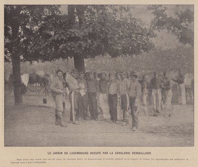 Pariisin kommuuni, Jardin Du Luxembourg Versaillesen ratsuväen miehittämä (m/v kuva) tekijältä French Photographer