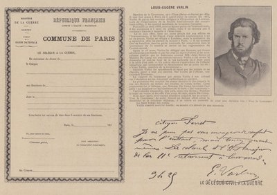 Pariisin kommuuni, Louis-Eugene Varlin (m/v kuva) tekijältä French Photographer