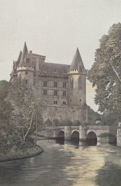 La Rochefoucauld, Chateau, Näkymä Tardoiren rannoilta tekijältä French Photographer