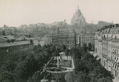Le Square dAnvers et le Sacre-Coeur, Antwerpenin aukio ja Sacre-Coeur (valokuvakaiverrus) tekijältä French Photographer