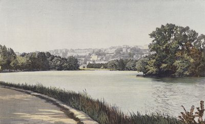 Lyon, Coteau de la Croix-Rousse, Näkymä järvelle Parc de la Tete-dOrista tekijältä French Photographer