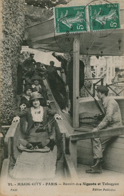 Magic City, Pariisi, postikortti lähetetty 19. heinäkuuta 1913 tekijältä French Photographer