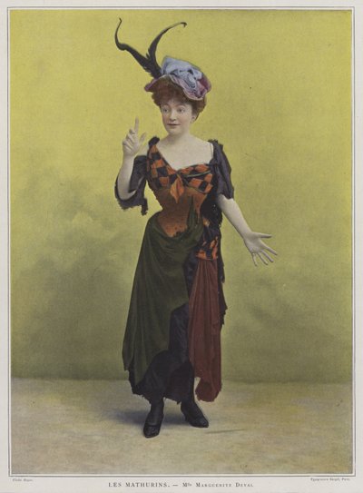 Marguerite Deval, ranskalainen näyttelijä ja oopperalaulaja (värillinen kuva) tekijältä French Photographer