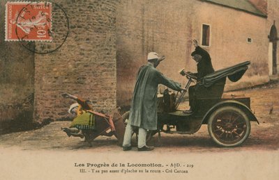 Moottorionnettomuus. Postikortti lähetetty 1913. tekijältä French Photographer