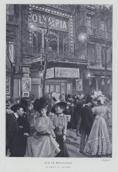 Boulevard des Capucinesilla Pariisin Olympia-musiikkitalon ulkopuolella tekijältä French Photographer