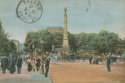 Pariisi - Pont au Change ja Place du Chatelet. Postikortti lähetetty 1913. tekijältä French Photographer