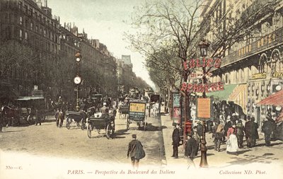 Pariisi, Boulevard des Italiens (värikuva) tekijältä French Photographer