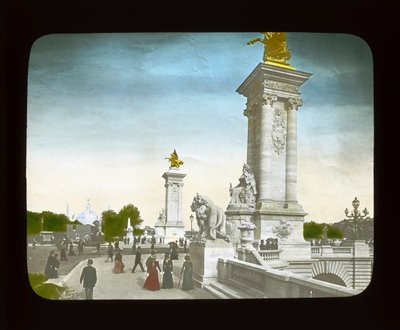 Pariisin näyttely: Pont Alexandre III, 1900 (lyhtyliukumäki) tekijältä French Photographer
