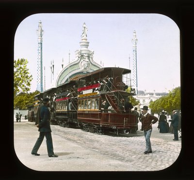 Pariisin näyttely: pääsisäänkäynnin portti, 1900 (lyhtyliukumäki) tekijältä French Photographer