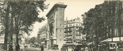 Pariisi, Grands Boulevards -näkymä, La Porte St-Denis, Perspective of Great Boulevards, St-Denis Gate tekijältä French Photographer