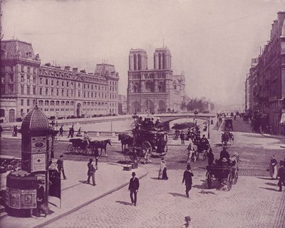 Pariisi: Pont St Michel ja Notre Dame (m/w kuva) tekijältä French Photographer