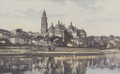 Perigueux, Saint-Frontin katedraali, Näkymä saaren vasemmalta rannalta tekijältä French Photographer