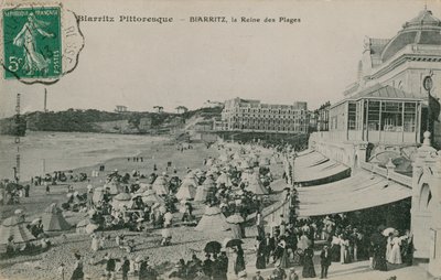 Kuvankaunis Biarritz - Biarritz, rantojen kuningatar. Postikortti lähetetty 1913. tekijältä French Photographer