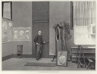 Pierre Puvis de Chavannes työpajassaan tekijältä French Photographer