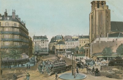 Place St Germain des Pres, Pariisi. Postikortti lähetetty 1913. tekijältä French Photographer