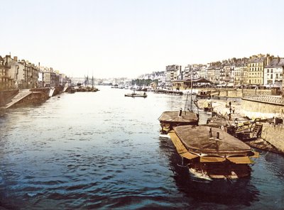 Huviveneet Loire-joella Nantesissa, pubi. 1890-1900 tekijältä French Photographer