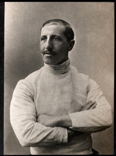 Giuseppe Pinin (s. 1853), italialaisen miekkailijan muotokuva. tekijältä French Photographer