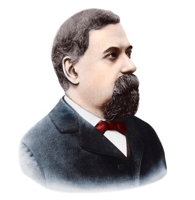 Italian tähtitieteilijän Giovanni Schiaparellin (1835-1910) muotokuva. tekijältä French Photographer
