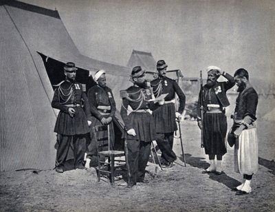 Rangaistus, Ranskan armeijan sotilaat Krimin kampanjan aikana 1854. Valokuvaus, 1800-luvun loppu. tekijältä French Photographer