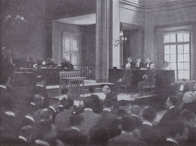 Uudelleenkäsittely Alfred Dreyfusin, väärin petoksesta tuomitun ranskalaisen armeijan upseerin tapauksessa, Rennes, Ranska, 1899 tekijältä French Photographer
