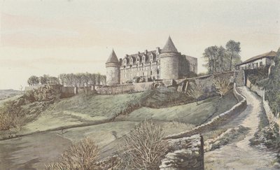 Rochechouart, Chateau, Yleinen näkymä, otettu etelästä tekijältä French Photographer