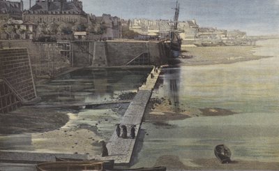 Saint-Servan, kulku Saint-Servanista Saint-Maloon laskuveden aikaan tekijältä French Photographer