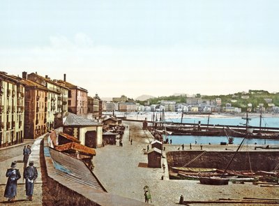 San Sebastianin satama, Espanja, 1890-1900 tekijältä French Photographer