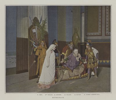 Kohtaus Mithridate-tuotannosta, kirjoittanut Jean Racine (värikuva) tekijältä French Photographer