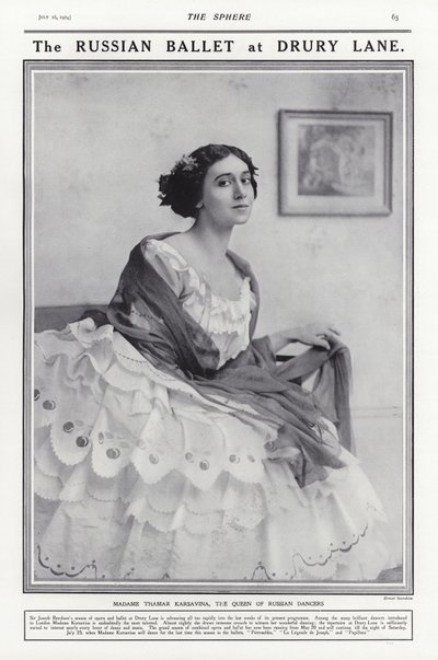 Tamara Karsavina, venäläinen balerina tekijältä French Photographer