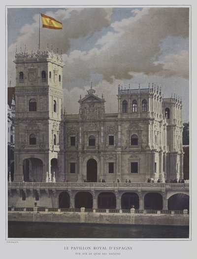Espanjan paviljonki Exposition Universelle 1900 -näyttelyssä, Pariisi (värikuva) tekijältä French Photographer