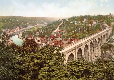 Viaduct de Lanvallay, Dinan, Ranska, 1890-1900 tekijältä French Photographer