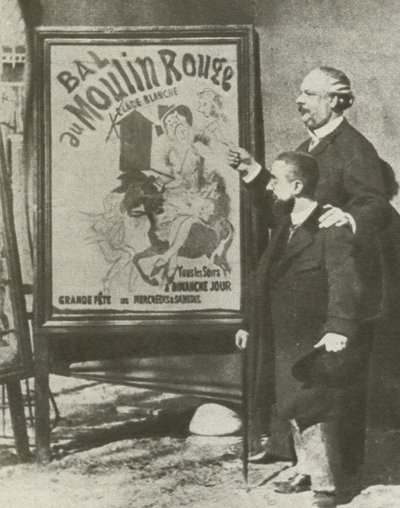 Toulouse-Lautrec Moulin Rougen johtajan kanssa Pariisissa (m/v kuva) tekijältä French Photographer