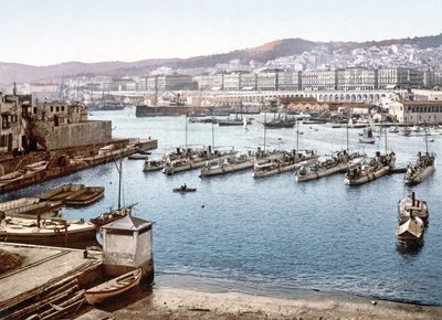 Näkymä Algerin satamaan Admiralty-pubista. 1900 tekijältä French Photographer