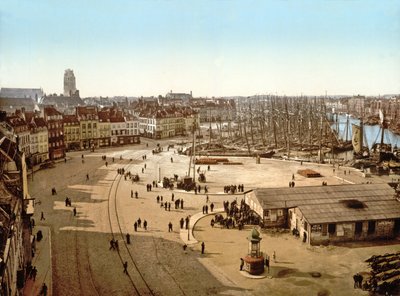 Näkymä Dunkirk Portista, 1890-1900 tekijältä French Photographer