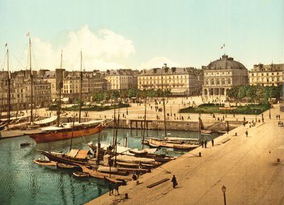 Näkymä La Place Gambettaan laiturilta, Le Havre, pubi. 1890-1900 tekijältä French Photographer