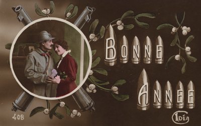 WW1 ranskalainen uudenvuoden kortti tekijältä French Photographer