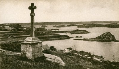 Île de Bréhat: Saint Michel ja Kerpontin saaret, 1900-luvun alku (s/w-kuva). tekijältä French Photographer