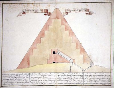 Poikkileikkaus Egyptin pyramideista tekijältä French School