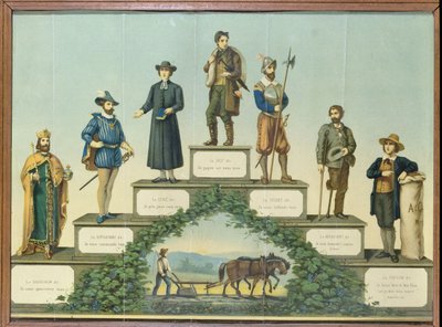Erilaisten sosiaalisten asemien tikkaat, 1800-luvun loppu tekijältä French School