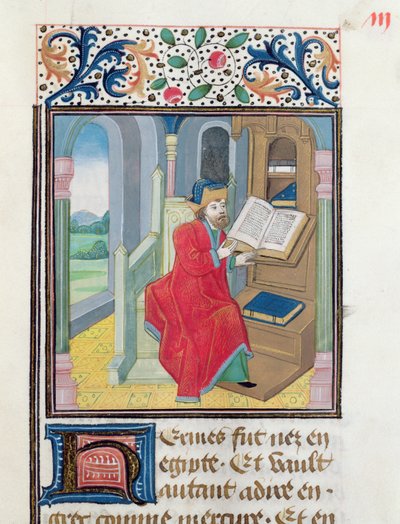 Filosofi, mahdollisesti Hermes Trismegistus, Histoire des Philosophes, 1400-luvun loppu tekijältä French School