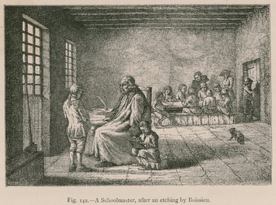 Koulumestari Boissieun etsauksen jälkeen tekijältä French School