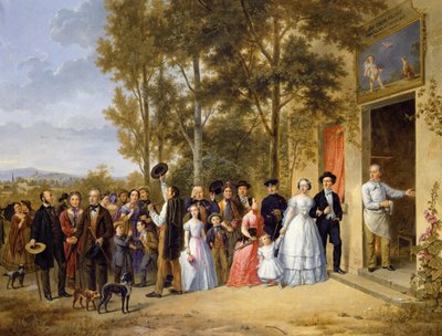 Häät Coeur Volantissa, Louveciennesissä, noin 1850 tekijältä French School