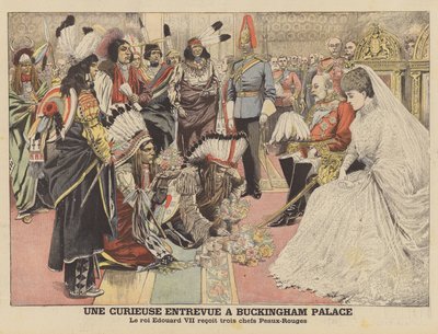 Utelias tapaaminen Buckinghamin palatsissa (värilitho) tekijältä French School
