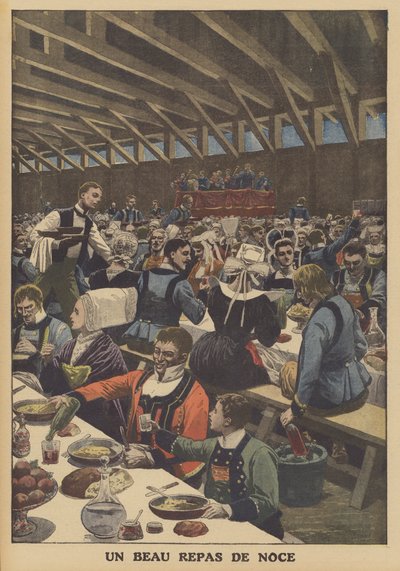 Hieno hääjuhla Bretagnen (värilitho) tekijältä French School