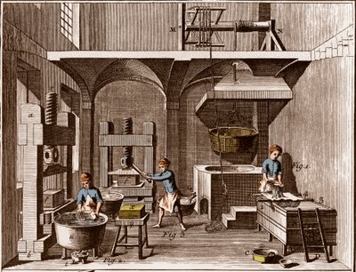 Paperitehdas - Paperityöt: kollaasi - Denis Diderot